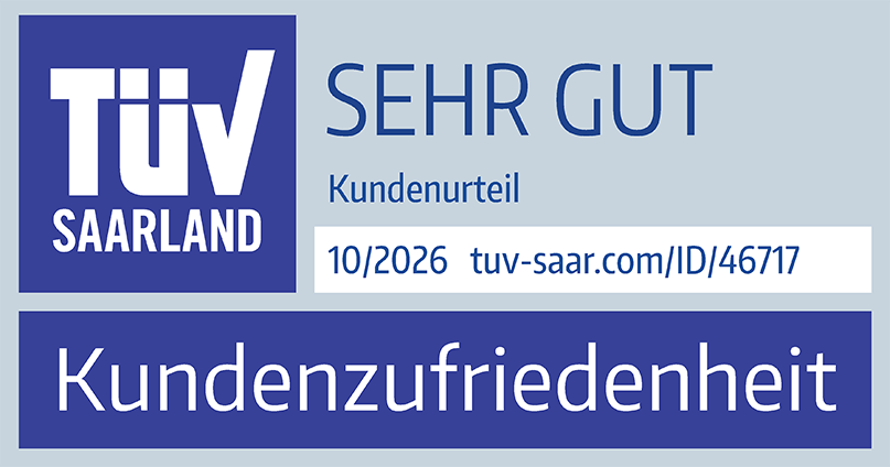 Siegel zur Kundenzufriedenheit 2026 - TÜV Saarland