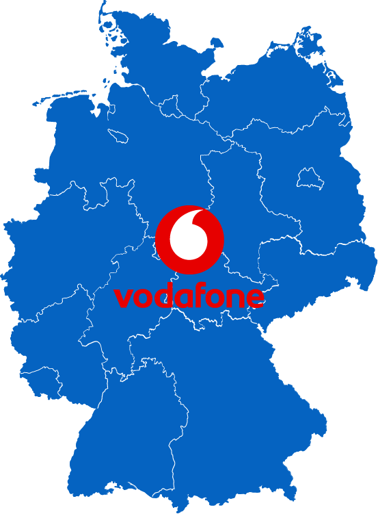 Vodafone-Verfügbarkeit Karte